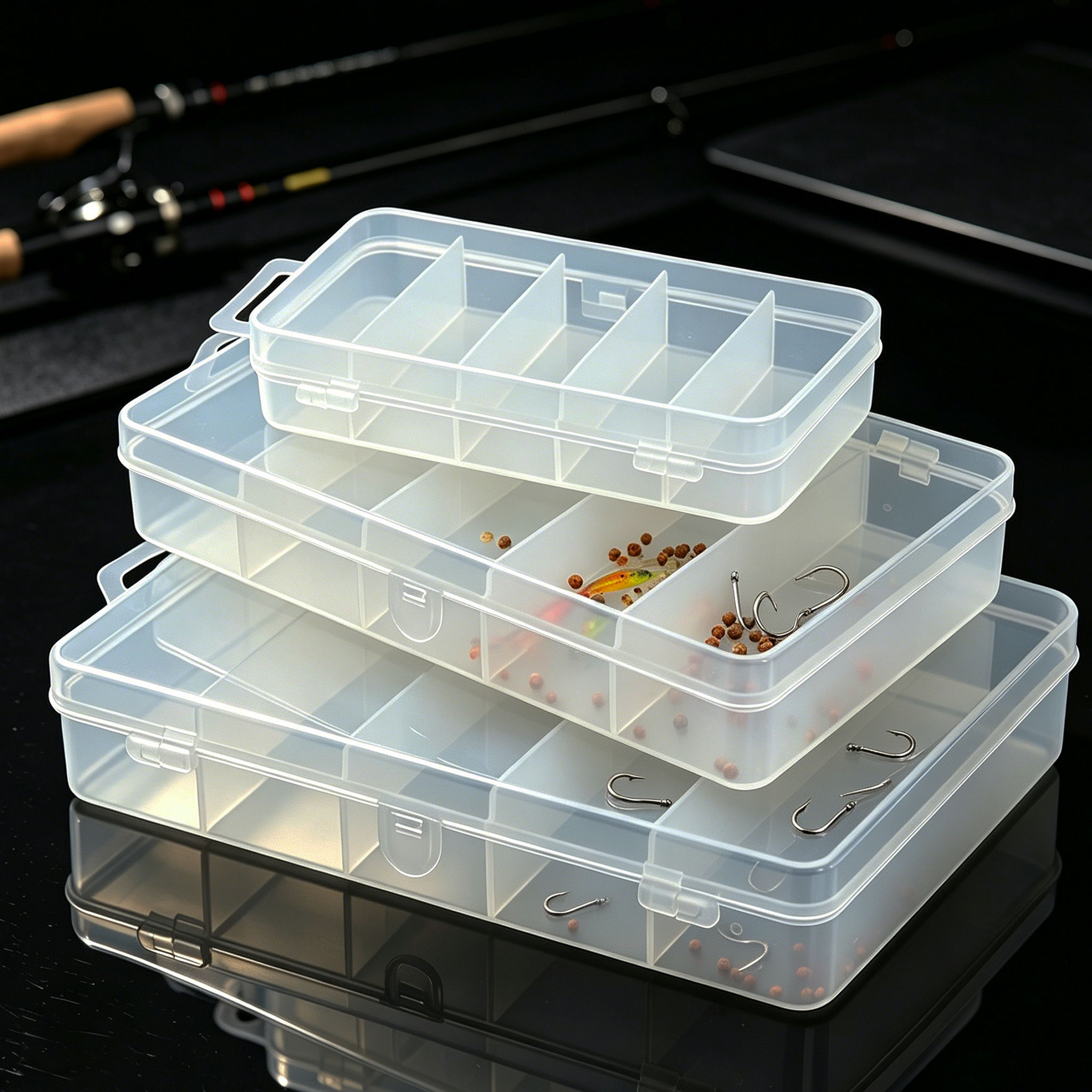 1/3 adet 3 Boyutta Plastik Bal - Fishing Hook Box incelemesi ve fiyatı
